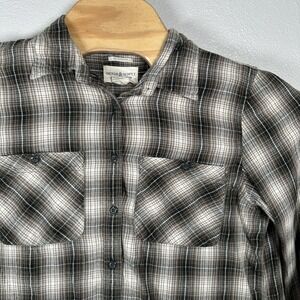 Denim & Supply Ralph Lauren Flannel Shirt Womens Large Brown Plaid RL Utility